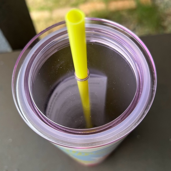 NWT- STARBUCKS FLORAL 24oz. Insulated coffee cup w/ Straw - Picture 6 of 6